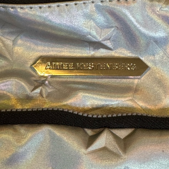 Aimee Kestenberg Quilted Makeup Bag silver with stars - Picture 2 of 8